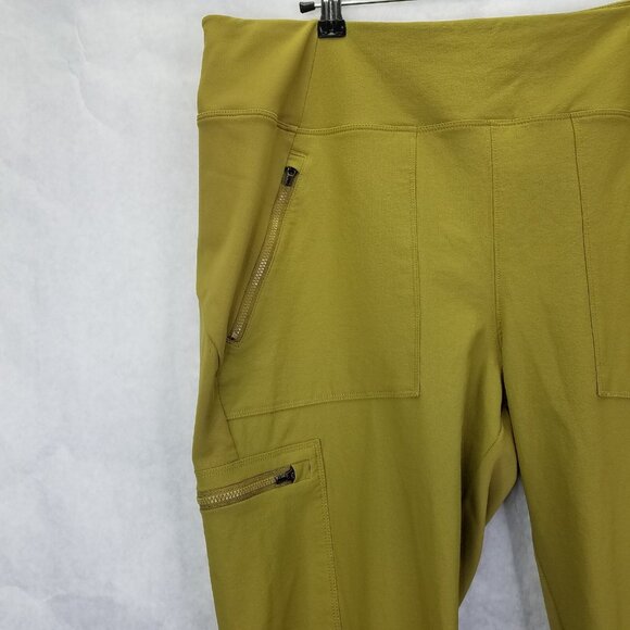 ATHLETA Headlands Pants Sz 20 Hybrid Cargo Tights Tapestry Gold Hike Travel Camp - Picture 3 of 13
